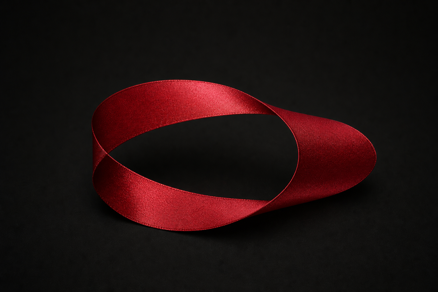 silk band · one half-twist