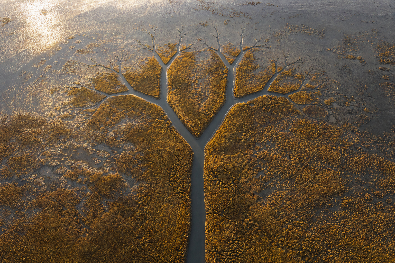 river delta · aerial